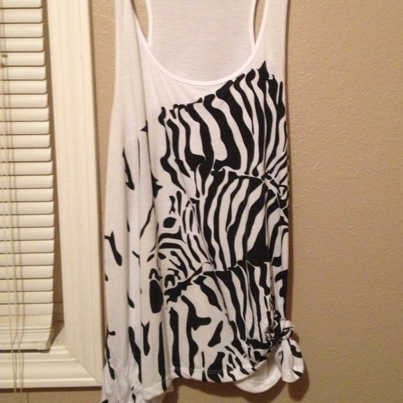 Zebra racer back tank