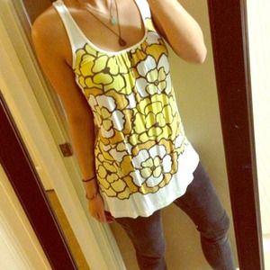 Yellow flowered top
