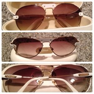 **SOLD**Chloe leather trim Aviators