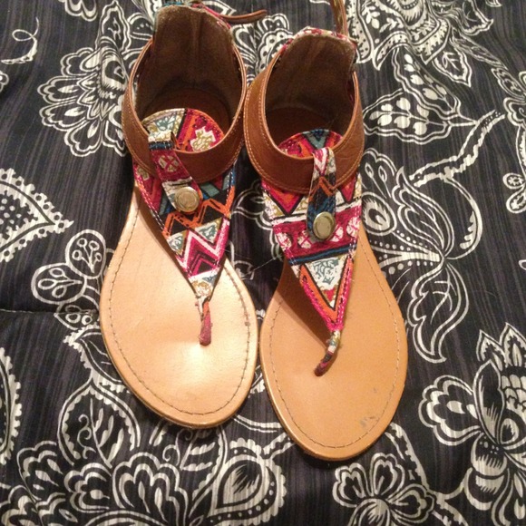 Tribal Print Sandals