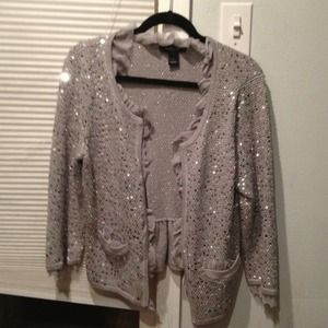 White House Black Market sparkle cardigan/sweater