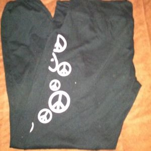 Black "peace" sweats