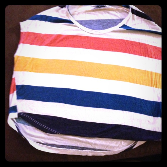 ✨Papaya striped crop top✨ - Picture 1 of 2