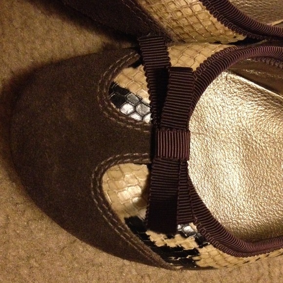 Juicy Couture Brown and Snake Ballet Flats Python - Picture 2 of 4