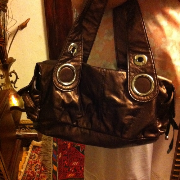 Metallic brown purse