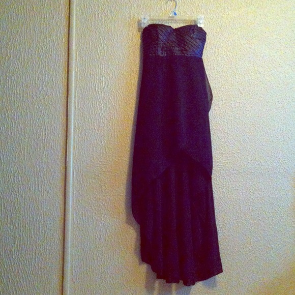 🚫SOLD IN BUNDLE🚫faux leather &chiffon hilo dress