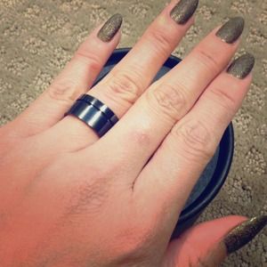 Black Titanium Ring size 6