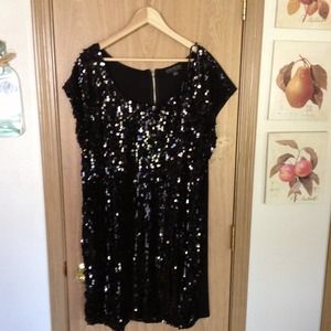 Black sequin party dress size 3x