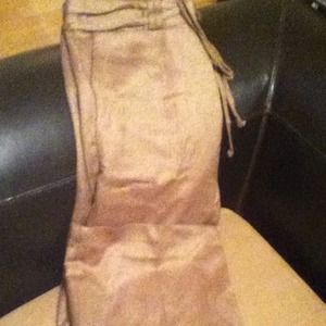 Khaki/brown tint dress pants.