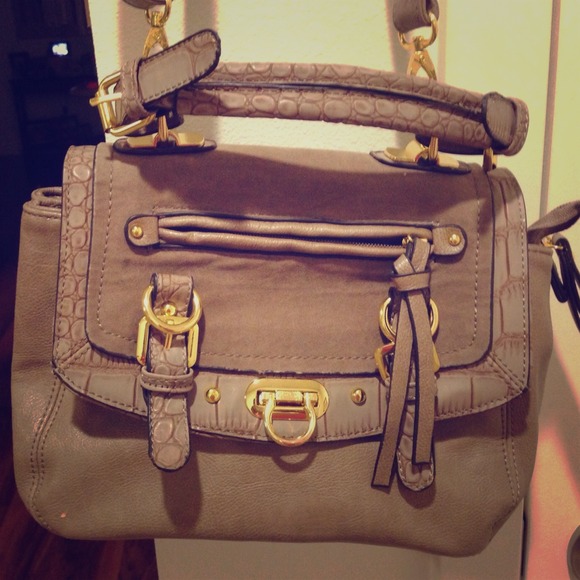 Elise Hope Flap Front Textured Crossbody Taupe