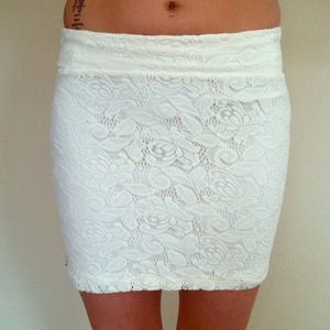 White Lace Skirt