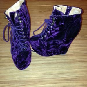 Purple Velvet Jeffrey Campbell Damsels