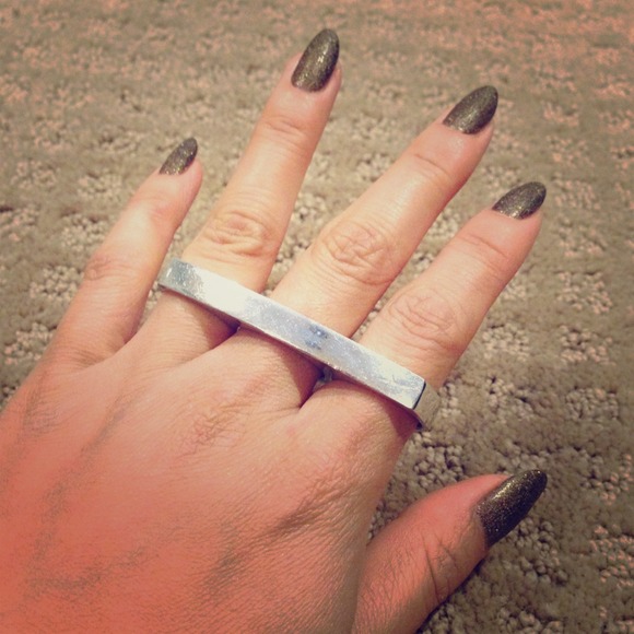 Surface2Air Brushed Aluminum Triple Knuckle Ring