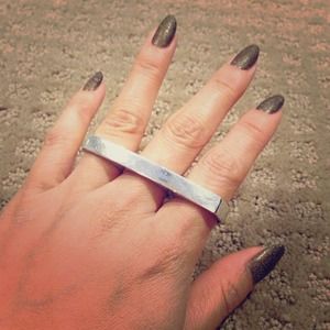 Surface2Air Brushed Aluminum Triple Knuckle Ring