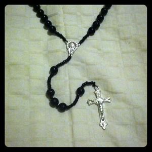Black Beaded Rosary