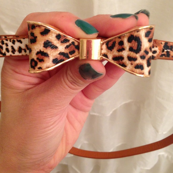 - BUNDLED - Leopard Print Bow Belt