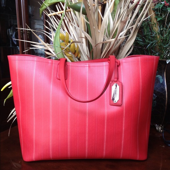 Coach Legacy Weekender Large Tote Coral NWT