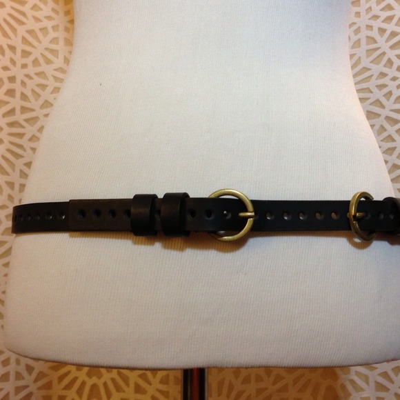 Black Double Buckle Belt