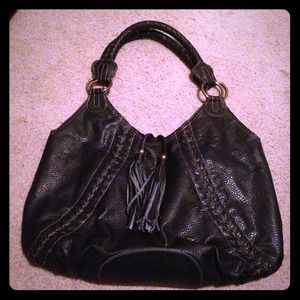 Black braided/fringe purse😝