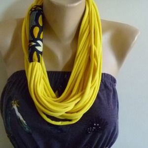 Scarf Necklace- Yellow Scarflace