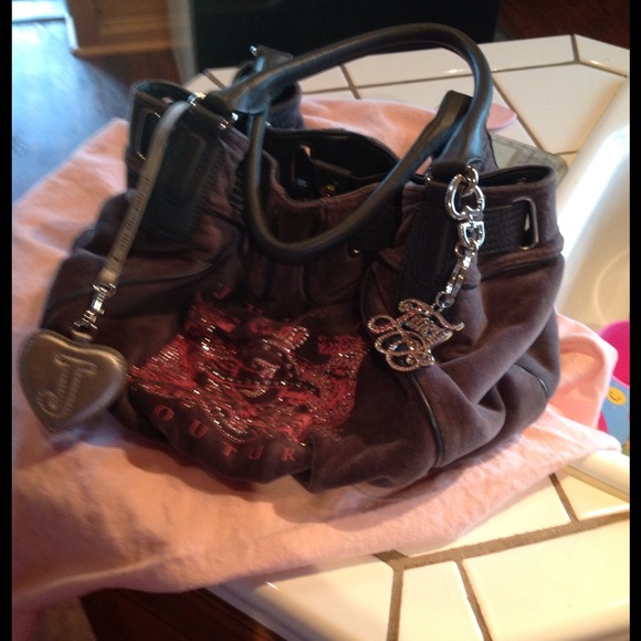 JUICY COUTURE charcoal grey purse