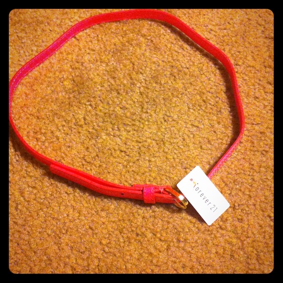 Forever 21 skinny belt.