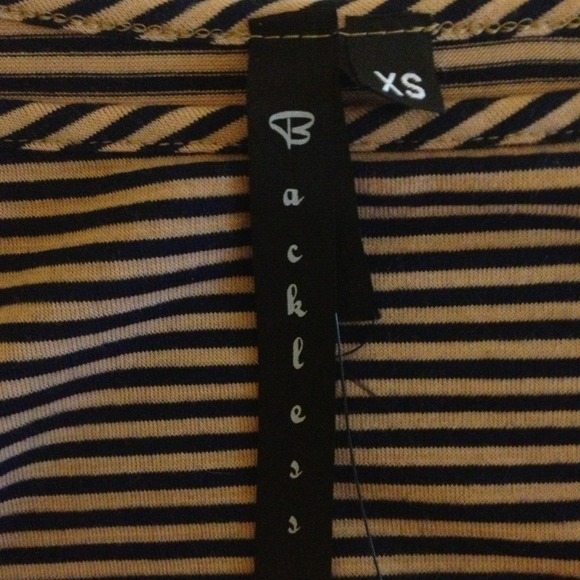 ⭕ON HOLD⭕NWT Navy and tan striped dress - Picture 3 of 4