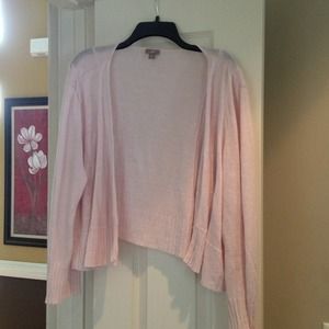 Pale pink J. Jill 100% cotton sweater wrap