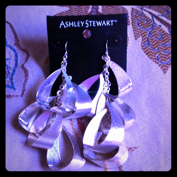 Silver costume earrings