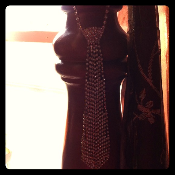 Gold tone costume necklace