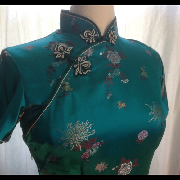 Stunning Authentic Chinese Silk Damask Dress