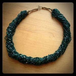 Gorgeous Blue glass beads necklace