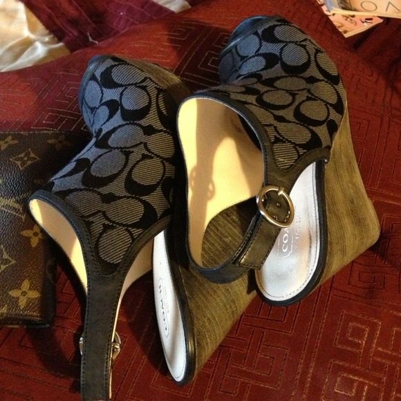 Sold on eBay Coach wedge shoes PM only