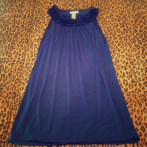 London Times Blue Shift Dress - Size 10