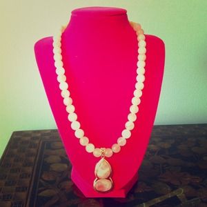 Natural rose quartz necklace " stone of love"