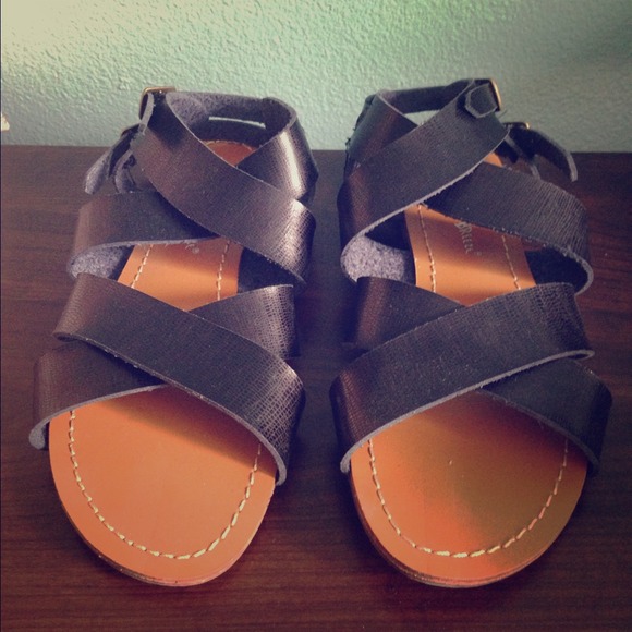 Black gladiator sandals