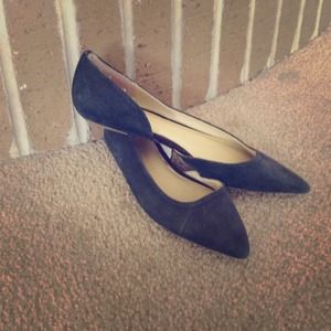 Navy suede GAP skimmer ballet flats