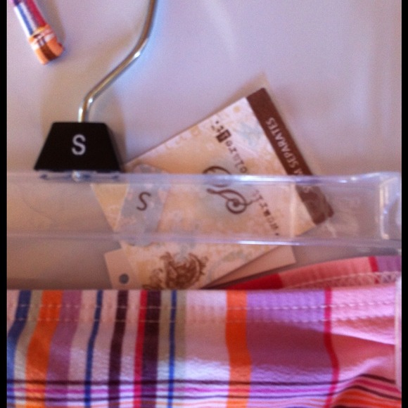 Bikini NWT Adorable pink plaid L top S bottom - Picture 3 of 4