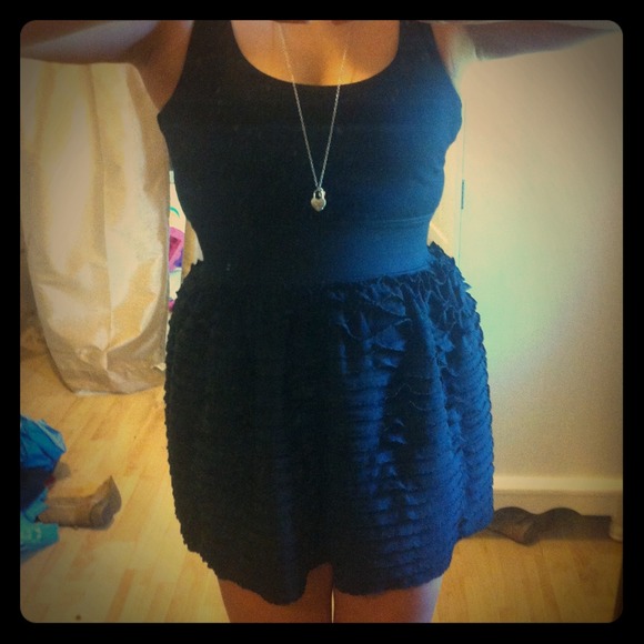 Nwt black ruffle dress