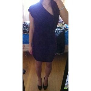 One Shoulder Plum Dress