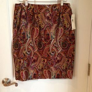 Nicole Miller Paisley Skirt