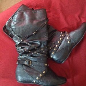Black Studded Boots