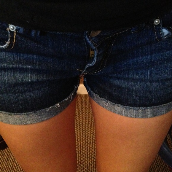 Dark wash shorts