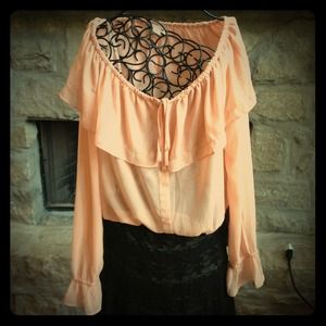 Forever 21 peasant sheer top