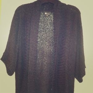 black knit cover up