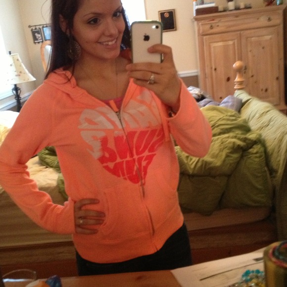 Orange Zip-Up hoodie