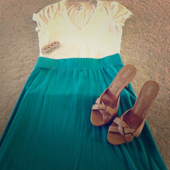 SOLD!J.Crew Teal Skirt!