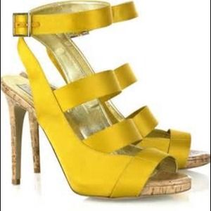 Stella McCartney yellow satin sandals