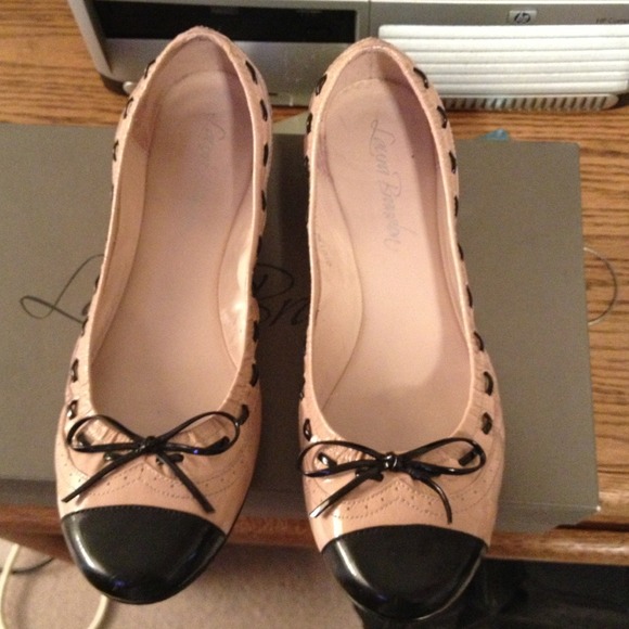 Light Pink and Black Flats