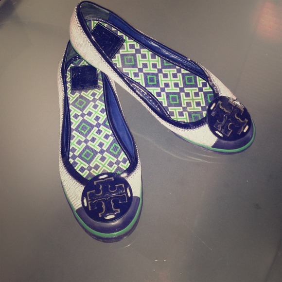 Tory Burch Shoes - Tory Burch Channing canvas flats in navy